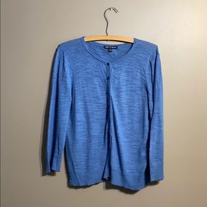 Cable & Gauge 3/4 Sleeves Blue cardigan Medium